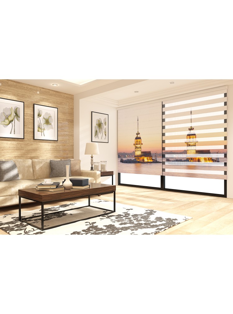 ZEBRA PERDE KIZ KULESİ MODELİ